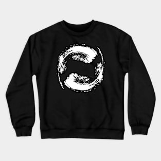 Circular Wave Artwork Design Crewneck Sweatshirt